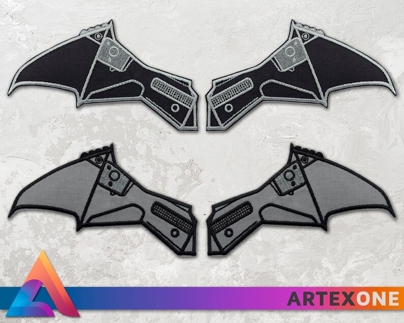 Robert Pattinson Battinson The Batman 2021 Chest Emblem Logo Batarang Iron-on Embroidered Patch