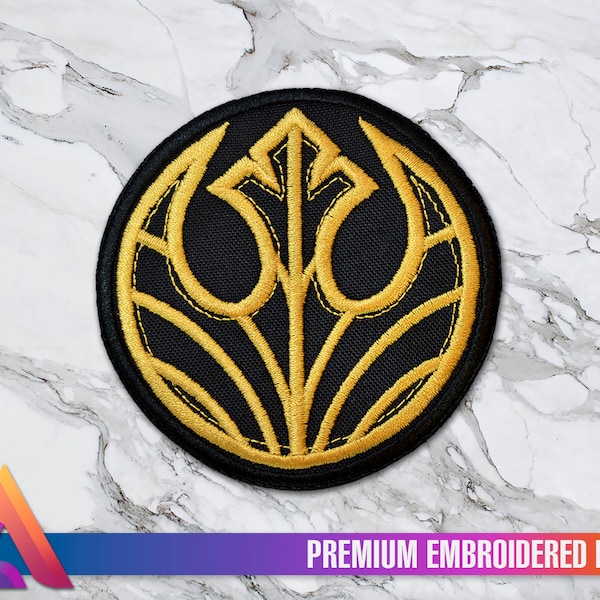 Rebel Golden Emblem Iron-On Embroidered Patch, Jedi, Patches, Pins, Costume, Cosplay