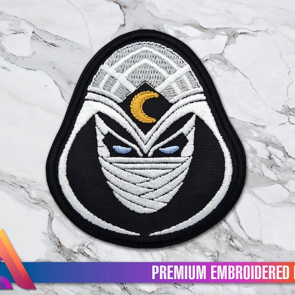 Knight of the Moon Chest Emblem Face Mask Patch thermocollant brodé
