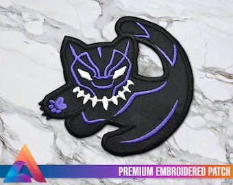 Black Panther Simba Symbol The Lion King Iron-On Embroidered BIG Patch, Custom Patch, Limited Edition Patch Patches Pins Embroidered Costume
