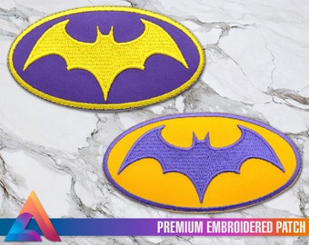 Bat for Girl Chest Emblem Logo Batarang Iron-on Patch brodé