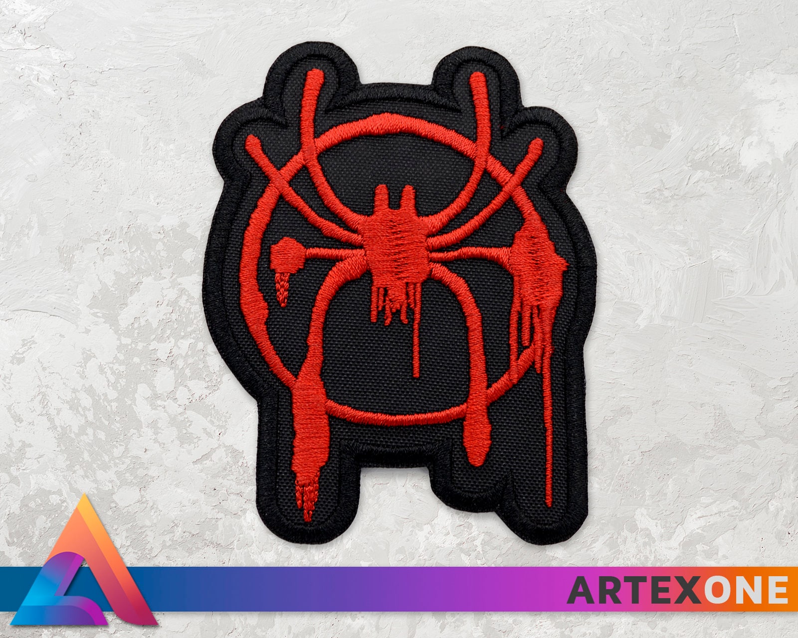 Miles Morales Chest Spider-man Embroidered Patch, Graffiti Emblem