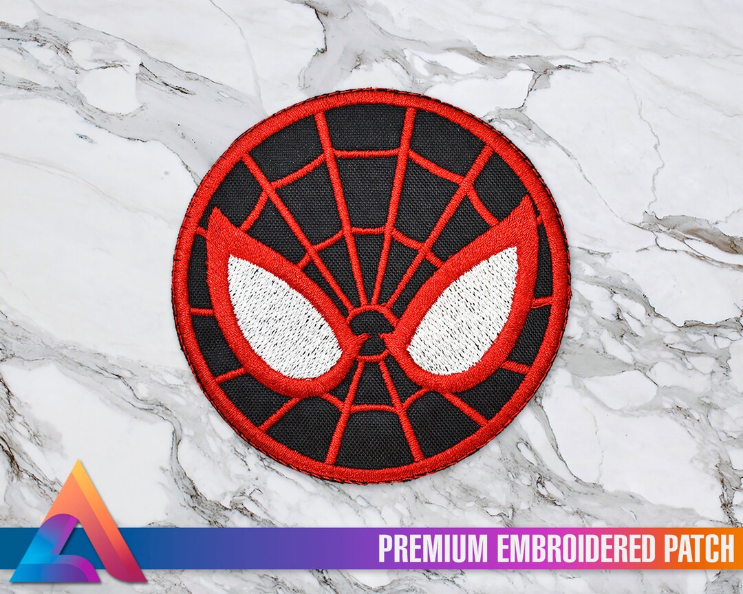 Simplicity Marvel Spiderman Head Iron-On Applique Embroidered Patch, Red, 1 Each, Size: One size, Multicolor