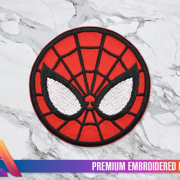 Spider-Man Classic Peter Parker Iron-On Embroidered Patch, Custom Patch, Limited Edition Patch, Patches, Pins, Costume, Cosplay, Marvel