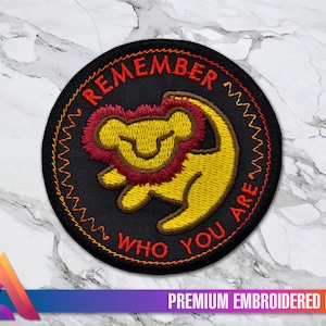 Simba - Remember Who You Are Iron-On Embroidery Patch - Mufasa - Lion King