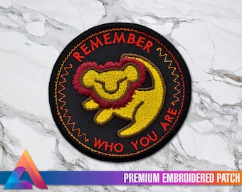 Simba - Remember Who You Are Iron-On Embroidery Patch - Mufasa - Lion King