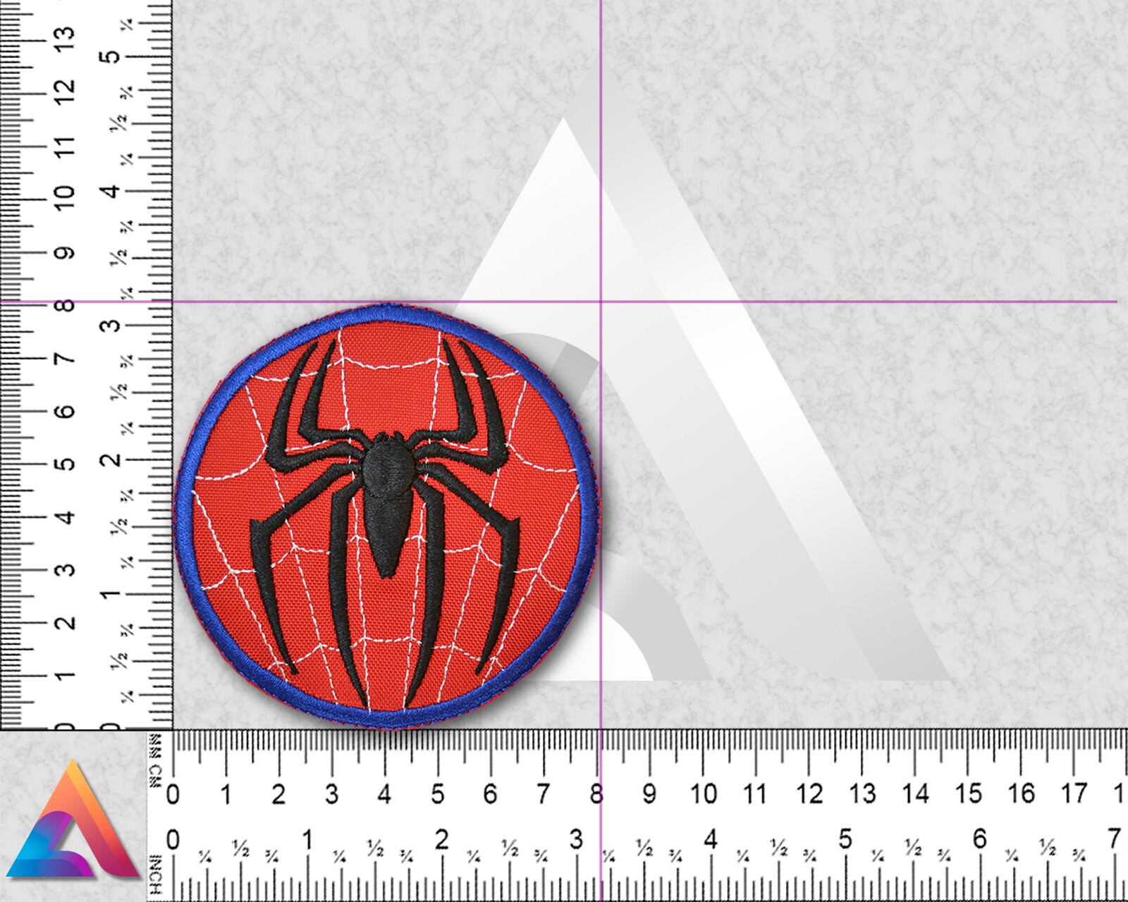 Spider-man Spider Logo Chest Iron-on Embroidered Patch, Custom
