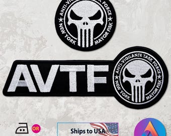 Custom Anti-Vigilante Task Force Patch, Daredevil Cosplay, (Iron-On or Hook Fastener)