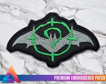 The Bat and the Question Emblem Logo Batarang Iron-on Embroidered Patch - Robert Pattinson