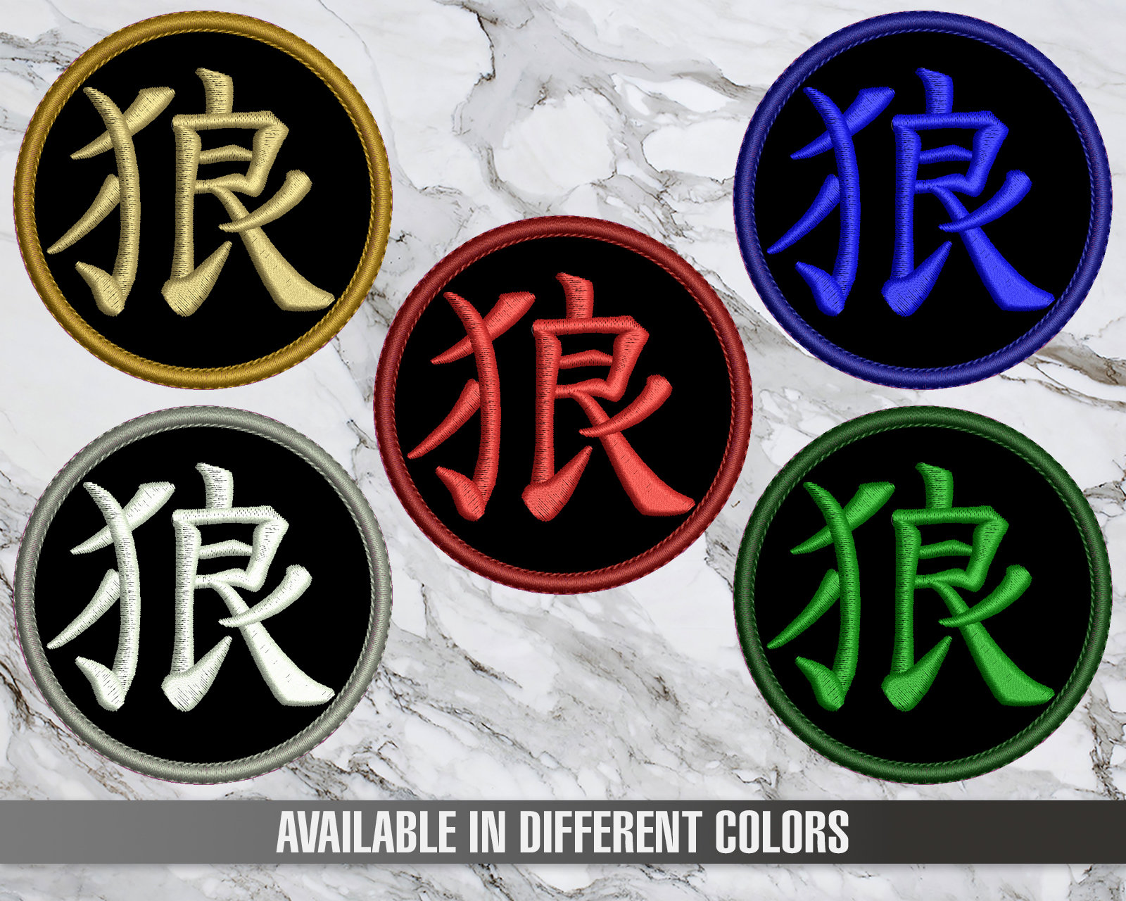 ➤ iron on PATCH Kanji | Cool Anime Large Iron on Patch