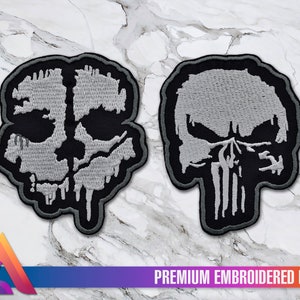 Punisher / Ghosts Airsoft Velcro Embroidered Patch - COD - Frank Castle