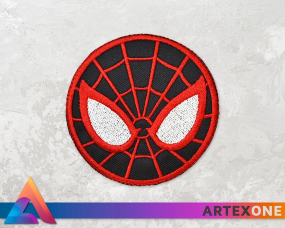 Miles Morales Face Logo Spider-man Embroidered Patch (iron-on or