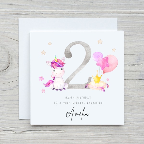 Unicorn Kids Relation Birthday Card: For A Magical Daughter, Sister, Niece, Any Relation – Prints With Personality