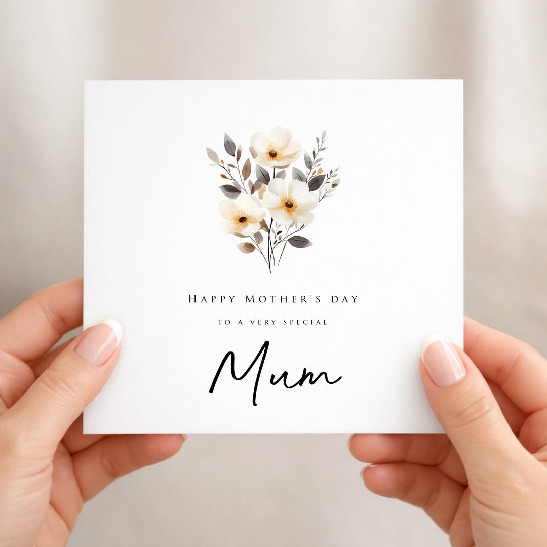Mothers Day Card Flower Bouquet - Etsy UK