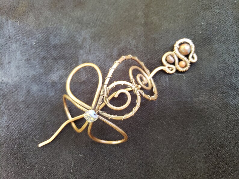 Jasper Celtic Flower Bun Cage with sticks\\ Flower Bun Holder\\ Celtic bun cage /& hair stick\\ bun cage with pin\\ Gemstone bun holder and pins