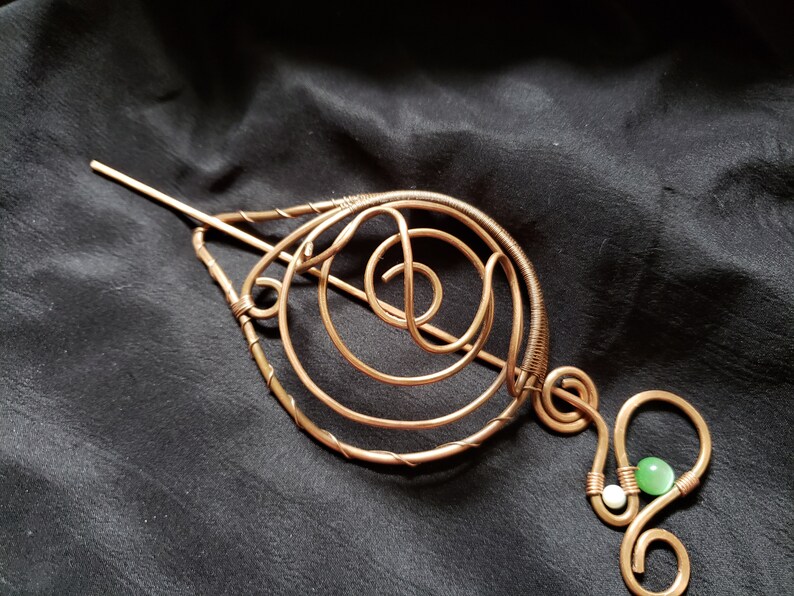 Copper Bun Holder and stick\\ Copper wire Bun Holder\\ Copper hair barrette with pin\\ Leaf bun maker and hair stick\\ bun cage with Hair pin