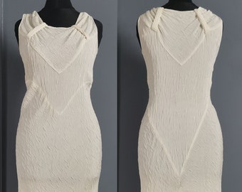 Elegant Vintage 1930s Art Deco Sleeveless Silk Summer Dress