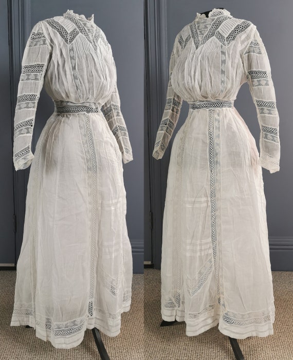 Elegant Antique Late Edwardian / Early 1900s Summer Dress Elegant Antique Late Edwardian / Early 1900s Summer Dress