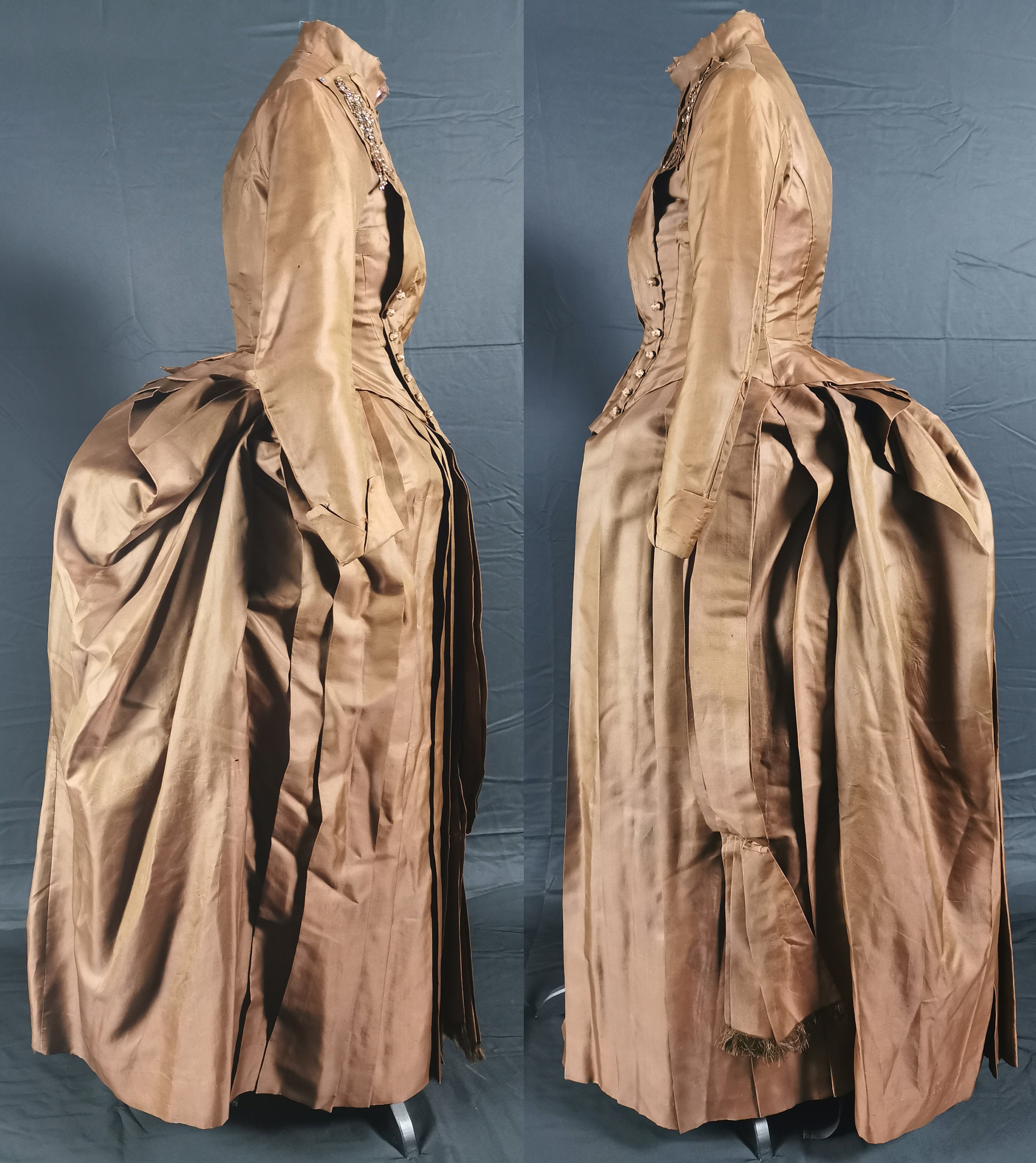 Stylish Victorian Antique 1880s Beaded Bustle Day Dress - Etsy