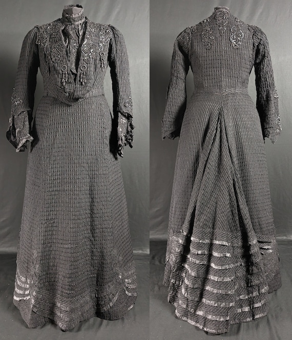mourning grey dress Mourning Ruffle Detail Mesh Short Sleeve Maxi Dress