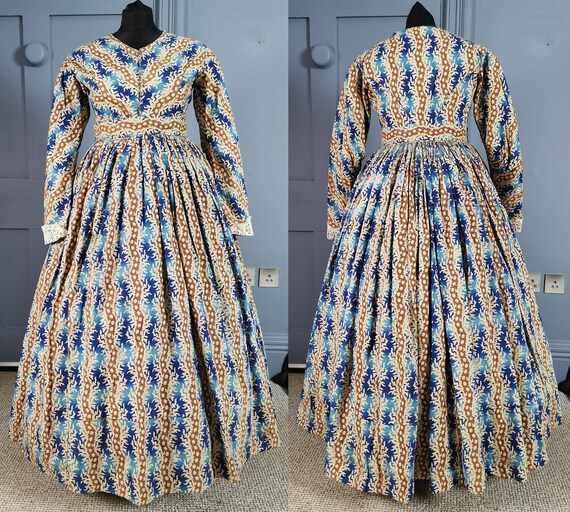 Superb 1830s Print Day Dress Late Georgian / Early Victorian Antique  Fashion - Etsy