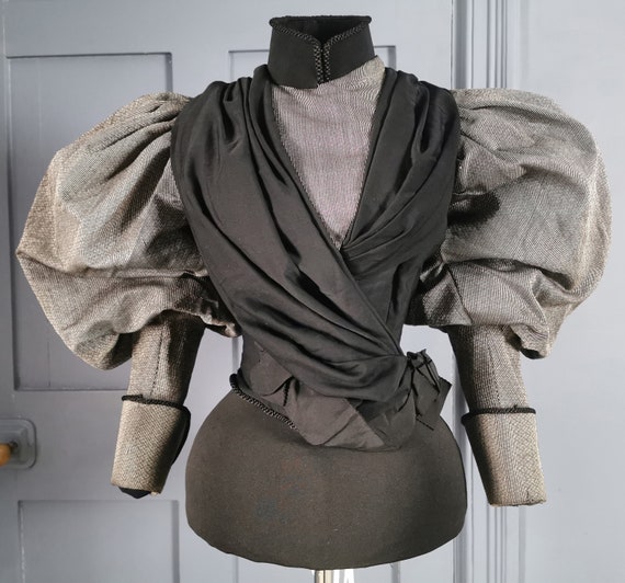 Sculptural 1890s Huge ! Balloon Sleeve Bodice - Vi