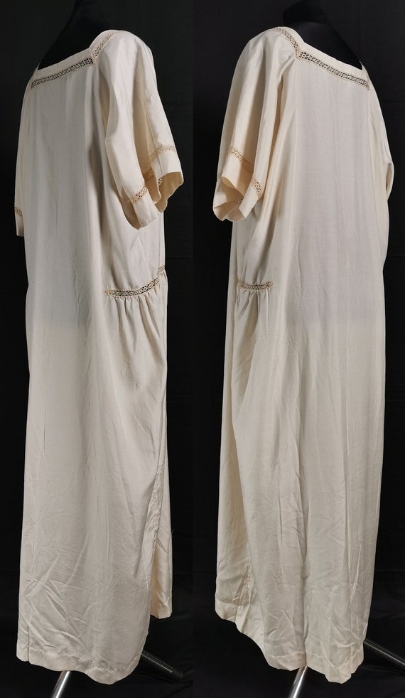 Antique 1910s / 1920s Silk ? Negligee / Nightgown… - image 5