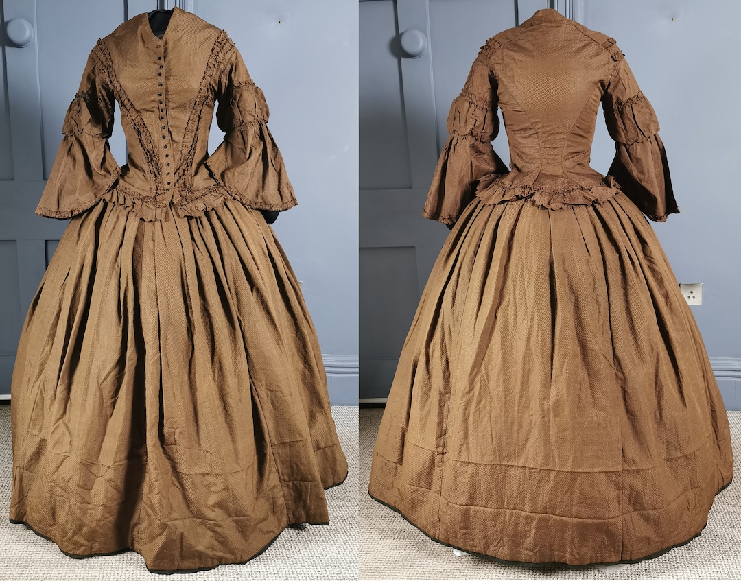 1895s 年代頃 ヴィクトリアン アンティークドレス シルク ヴィクトリアンドレス アンティークショップ
