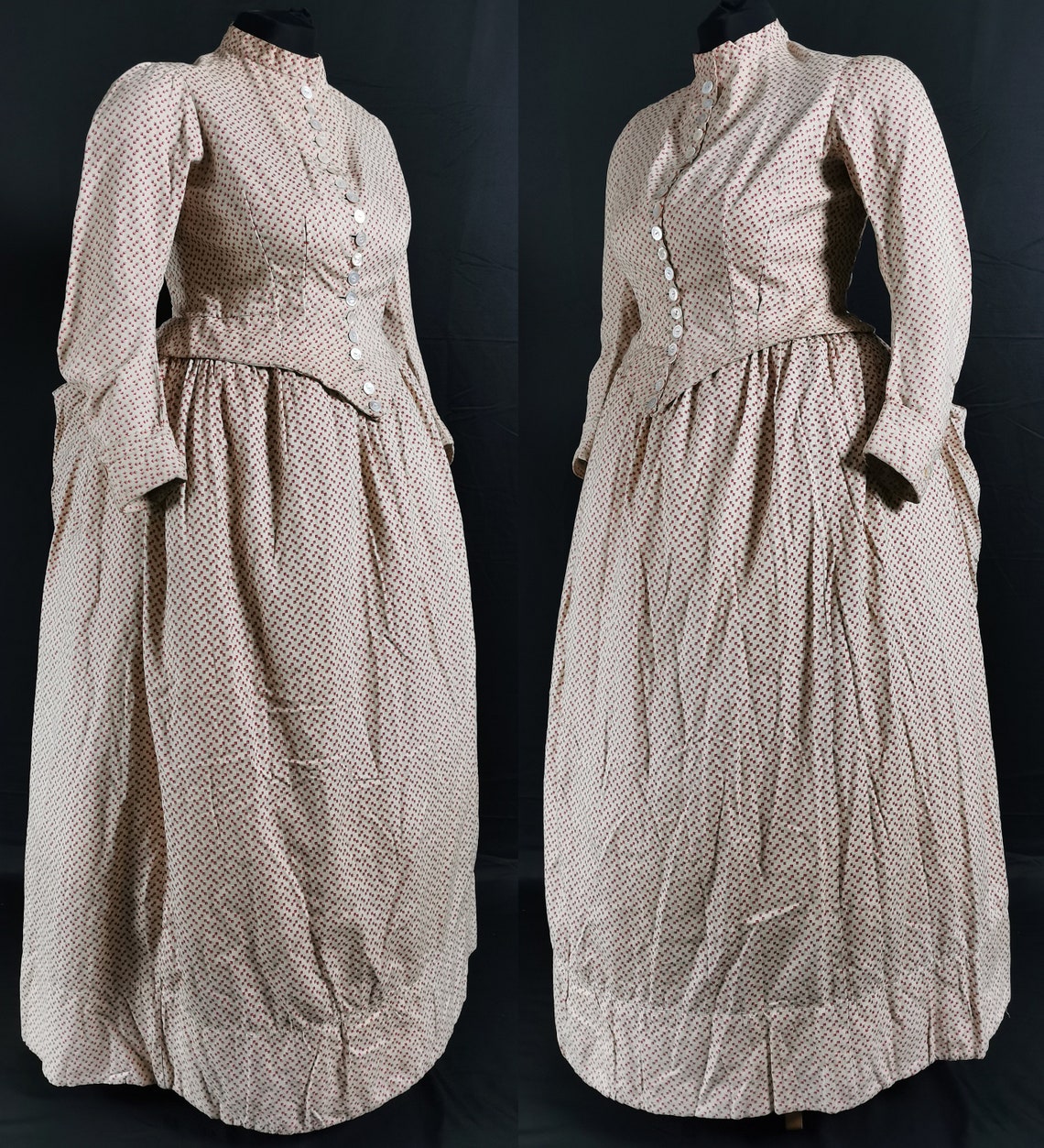 RARE Victorian Antique 1880s Every Day Bustle Dress - Larger Size - Etsy UK