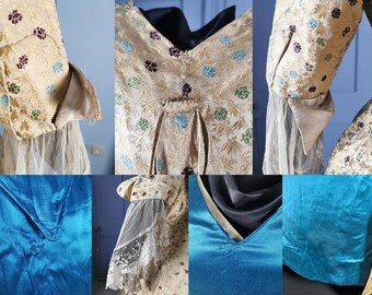 希少で美しいビクトリア朝アンティークファッション 1880年代 ヴァトー