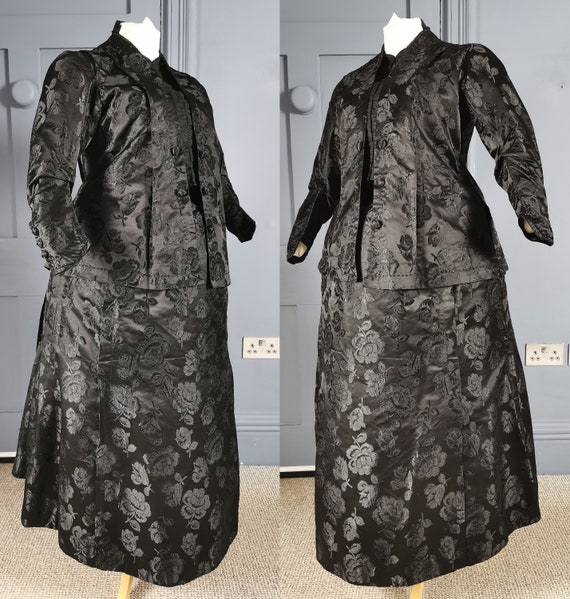 Smart Antique Post Edwardian / 1910s Floral Silk M