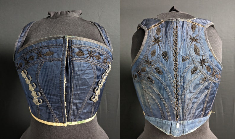 Traditional Bodice Ripper RARE 18th / 19th Century Antique Fashion European Regional ...