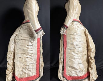 希少なビクトリア朝アンティークファッション 1880年代初頭の