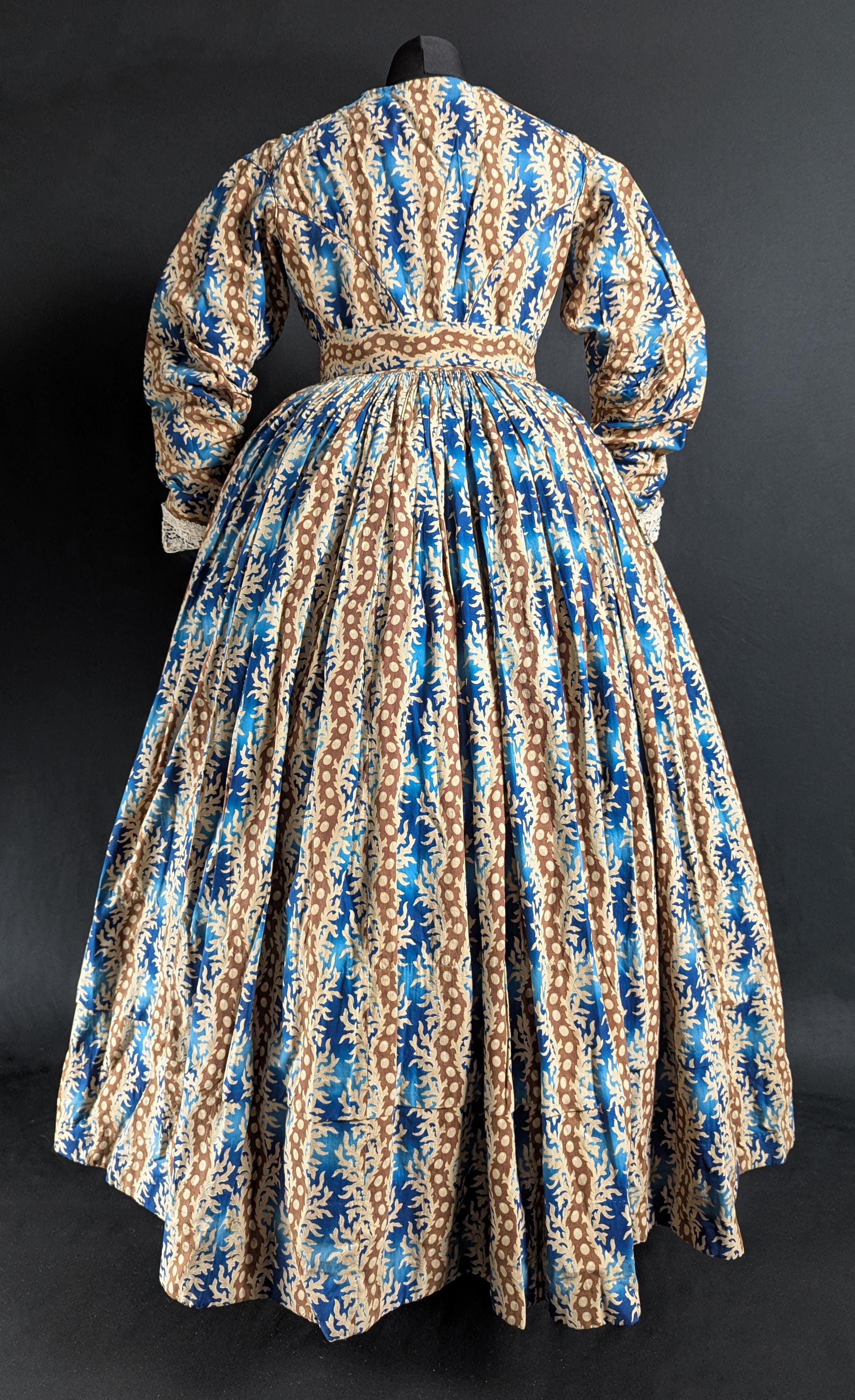 Superb 1830s Print Day Dress - Late Georgian / Early Victorian