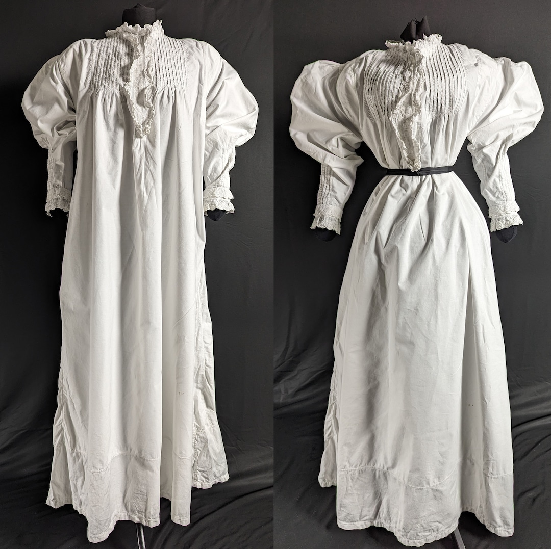 Victorian Antique Fashion 1890s Leg'o Mutton Sleeve Night