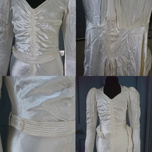 Rare Diminutive 1930s Art Deco Wedding Dress True Vintage Fashion image 8