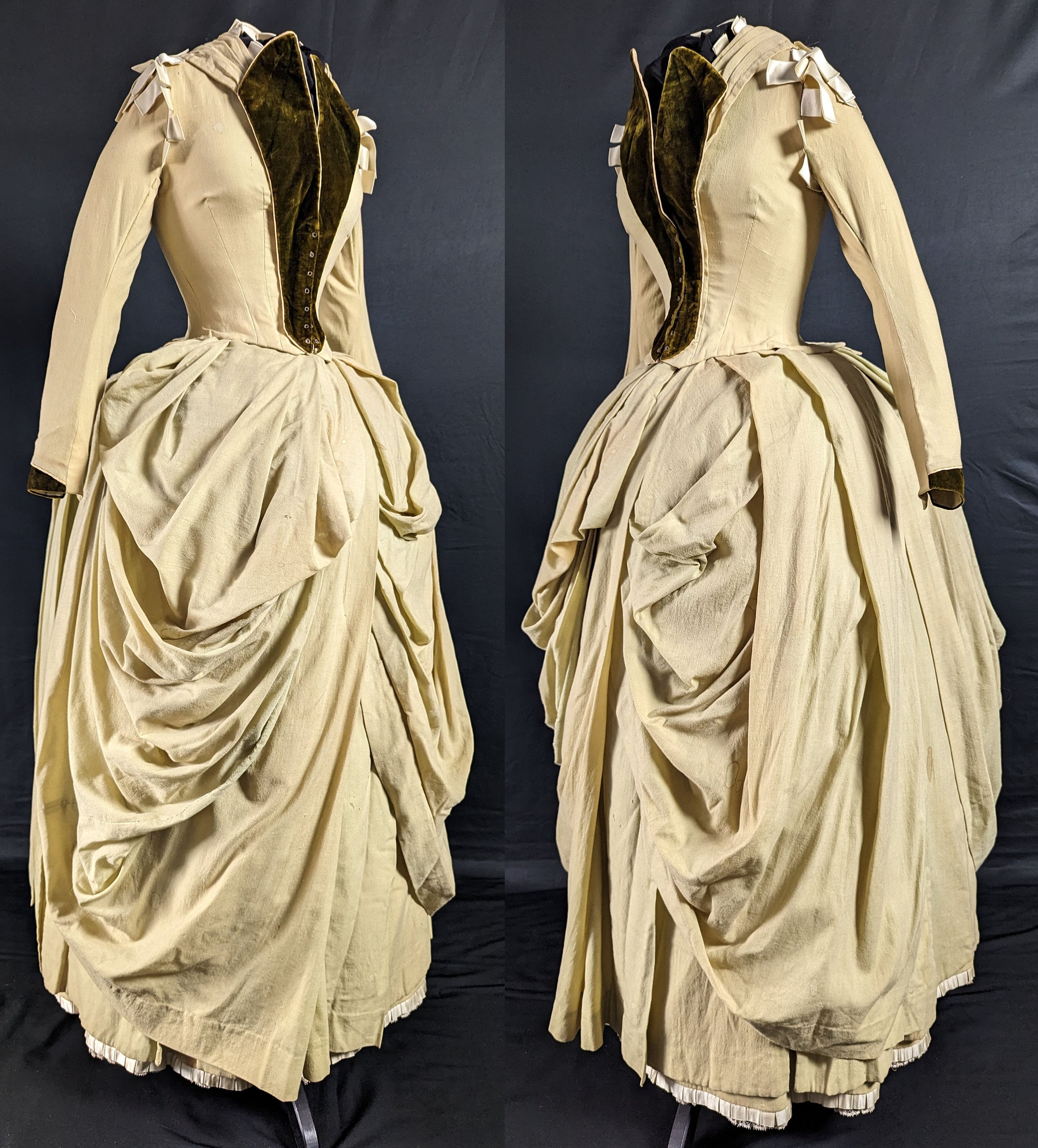 Superb Victorian Antique Fashion 1880s Draped Bustle Dress - Etsy