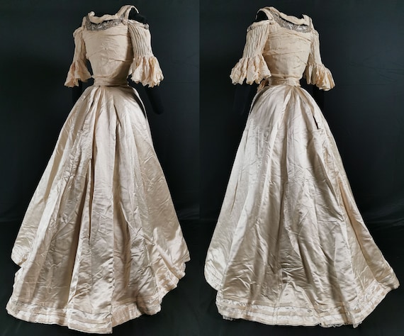 Exquisite Victorian Antique Fashion 1890s Wedding… - image 6