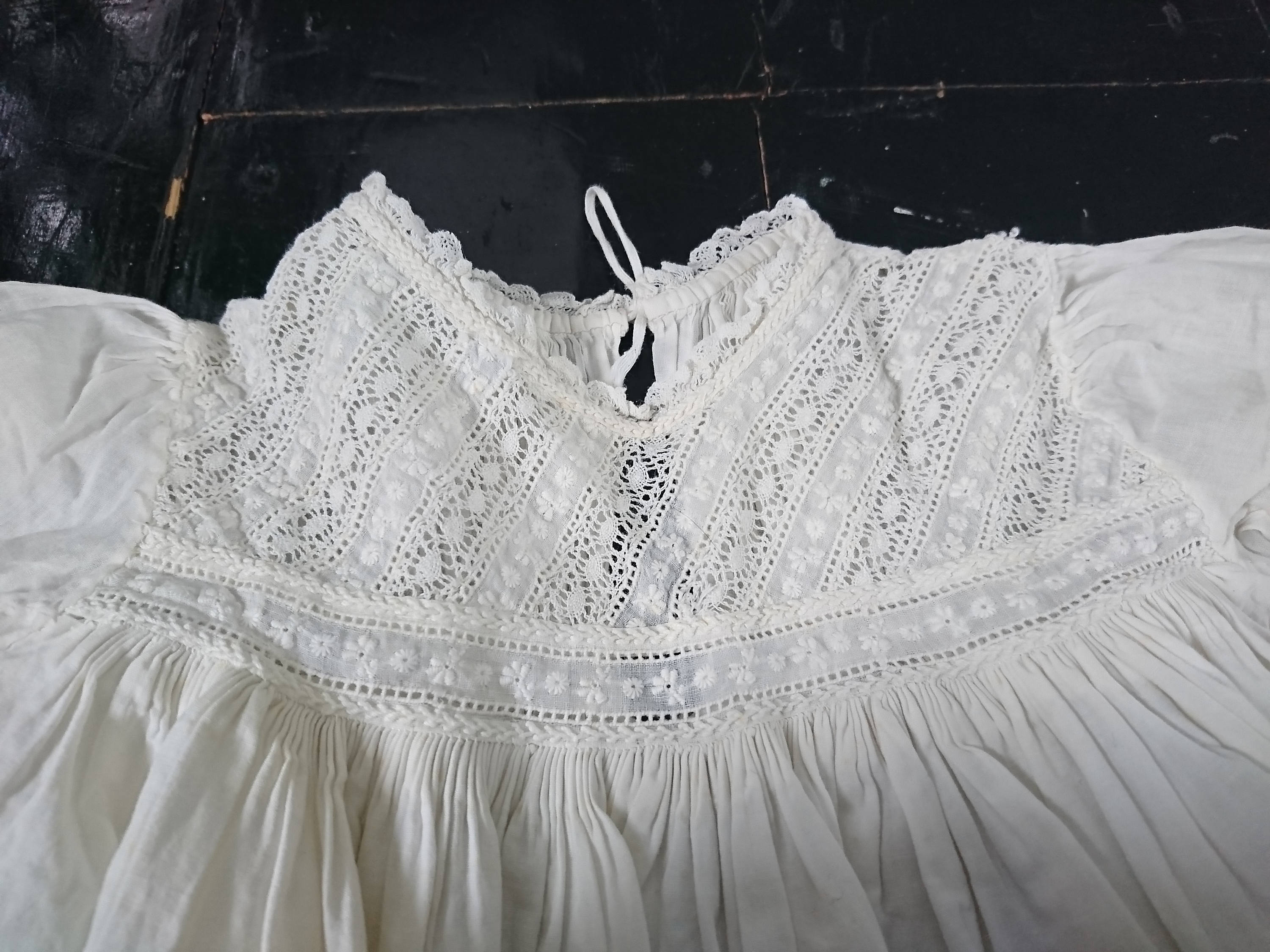Elegant Early 19th Century Antique Christening Gown With Lace - Etsy