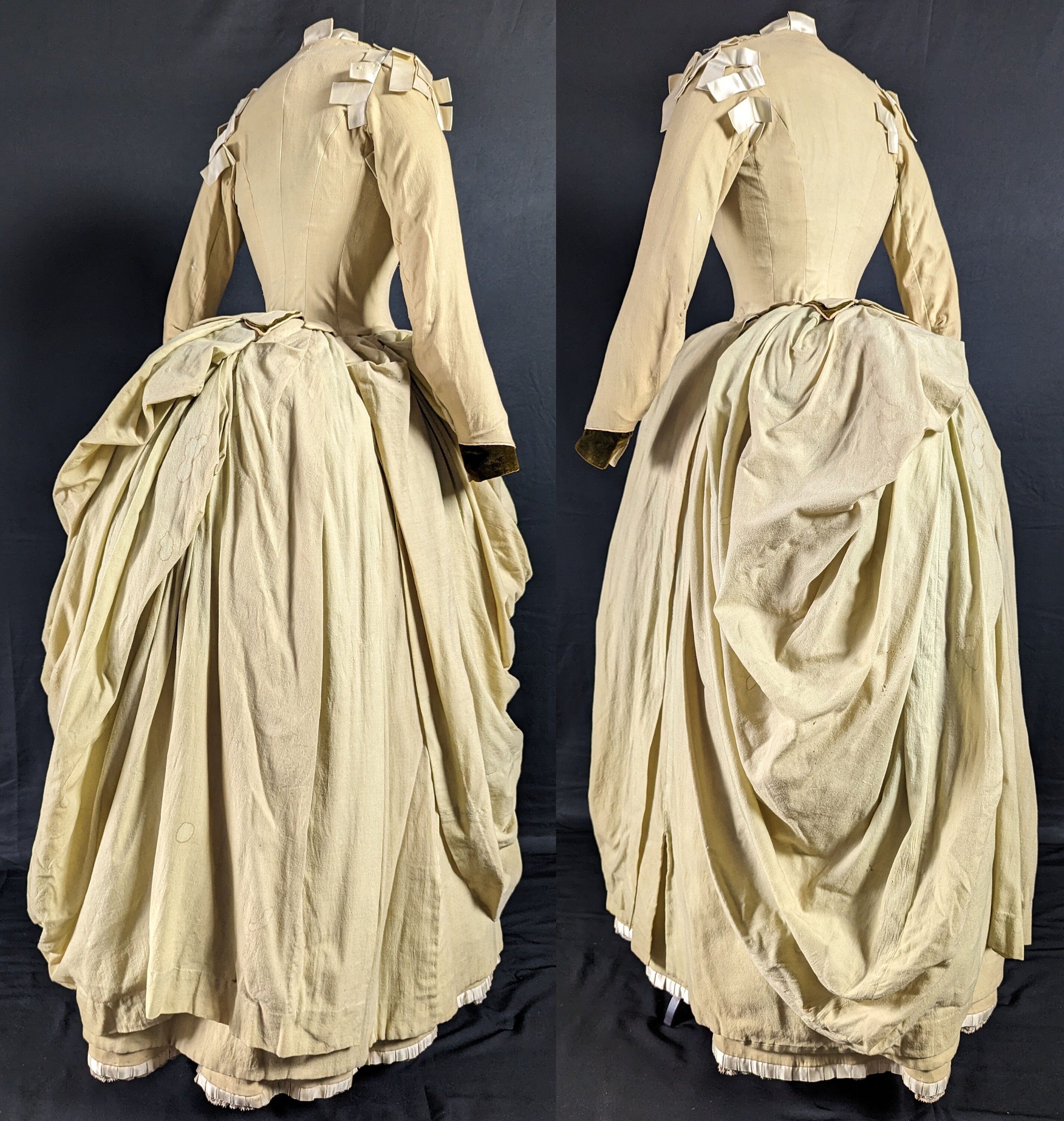 Superb Victorian Antique Fashion 1880s Draped Bustle Dress - Etsy