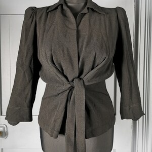 Stylish Vintage 1930s / 1940s Black Tie Waist Tailored Jacket - Etsy