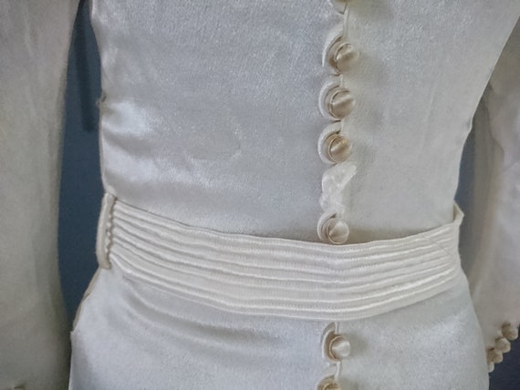 Rare Diminutive 1930s Art Deco Wedding Dress - Tr… - image 6