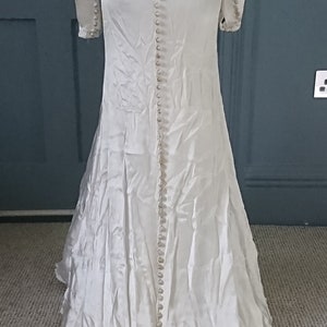 Rare Diminutive 1930s Art Deco Wedding Dress True Vintage Fashion image 7