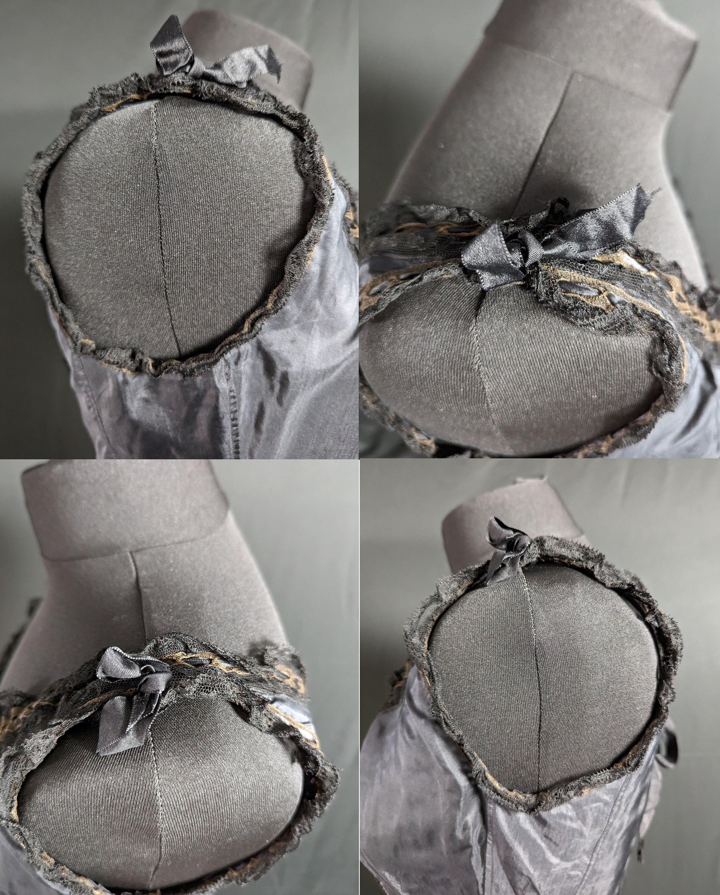 Edwardian / Post Edwardian Antique Fashion Underwear Black Silk ...