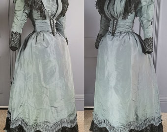 1890s 年代頃 ヴィクトリアン アンティーク ケープ シルク 博物館品質 ほぼ新品同様！ビクトリア朝のアンティーク
