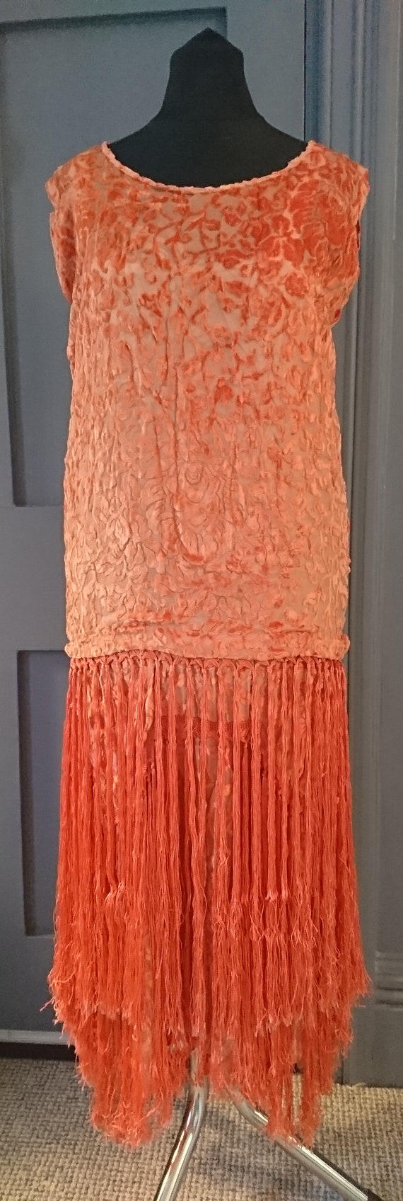 orange flapper dress