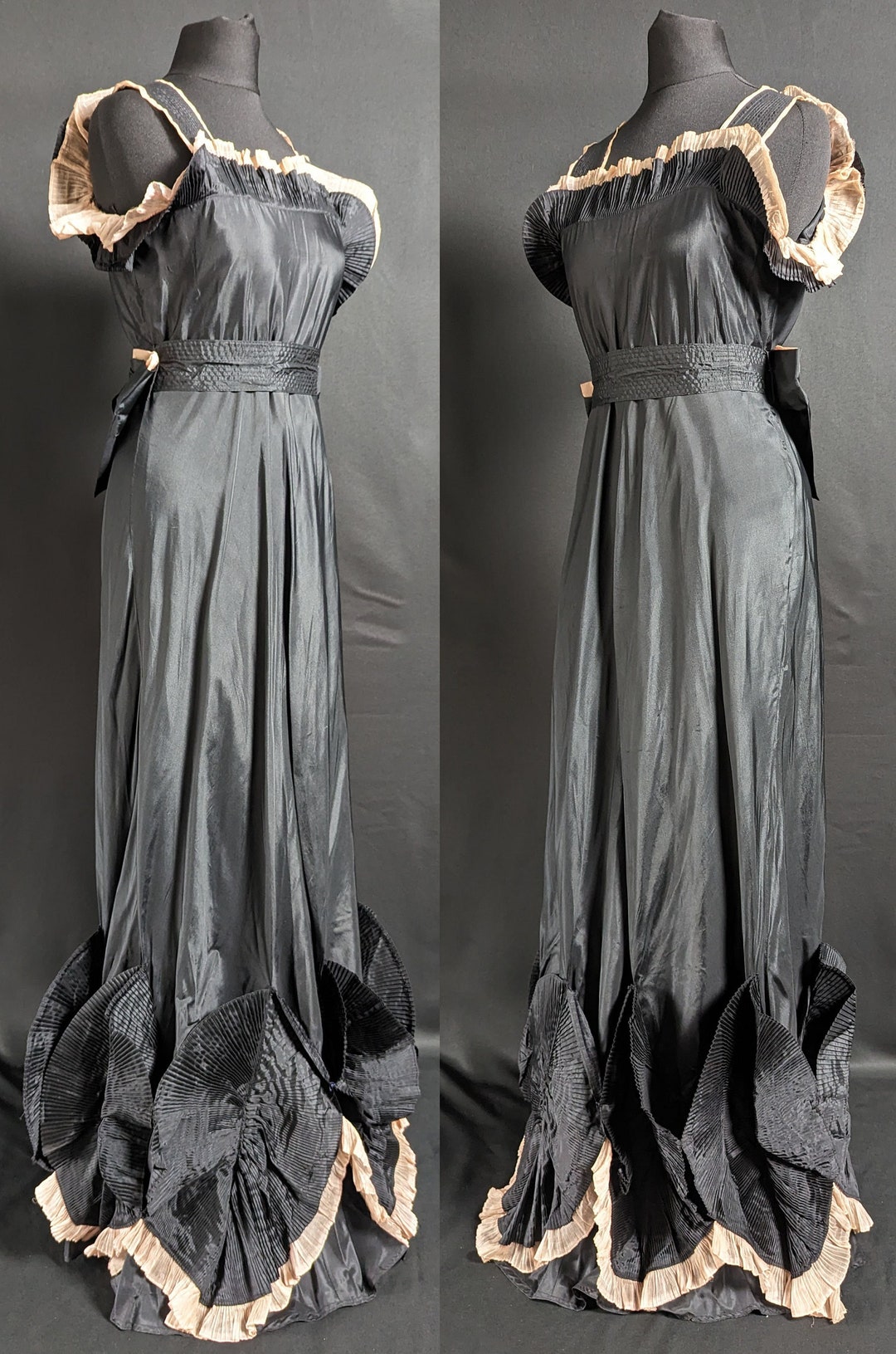 off the shoulder floor length dress Organza Black Prom intype_dr4537 Size:us-16 7 Photo-Ready Brunch Spring