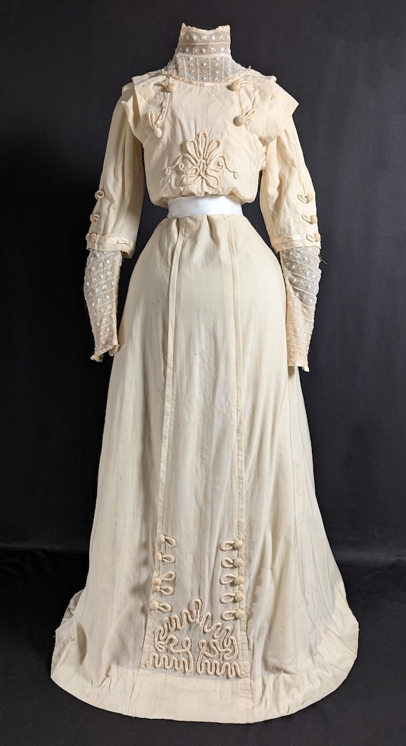 Elegant Late Edwardian Fashion Early 1900s Soutache Day Dress - Etsy Elegant Late Edwardian Fashion Early 1900s Soutache Day Dress - Etsy