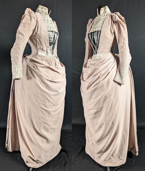 Elegant ( Almost Pristine ) Late 1880s Bustle Dre… - image 3