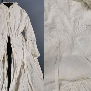 Victorian Antique 1850s Crinoline Morning Robe / Wrapper image 9